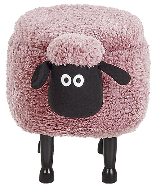 Zvířecí stolička s úložným prostorem SHEEP Tkanina Růžová Ovce