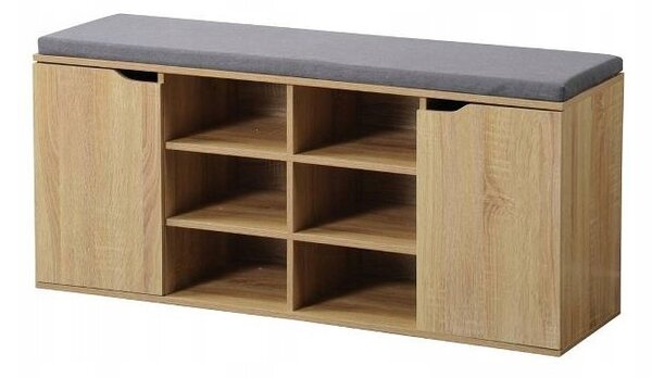 Botník s sedátkem Kesper 103 x 48 x 30,5 cm, odstíny hnědé