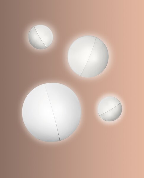 Axolight Nelly, designové svítidlo z bílého textilu, 3x70W, průměr 100cm