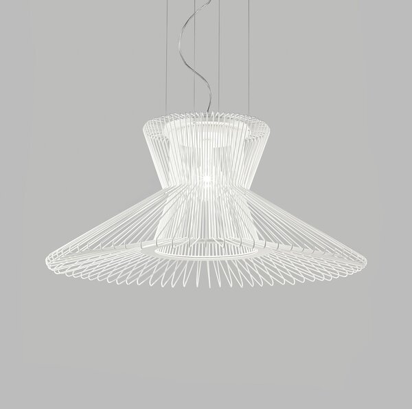 Metal lux 241.105.02 Impossible B, bílé drátěné svítidlo, 3x15W LED 2700K, prům.105cm