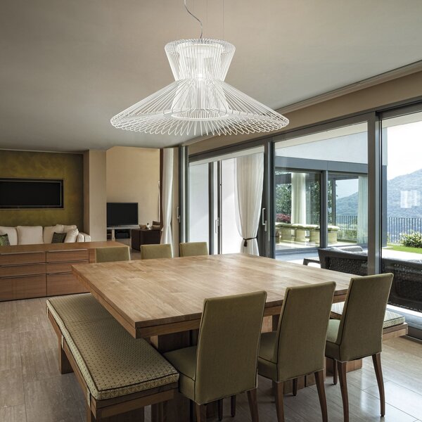 Metal lux 241.105.02 Impossible B, bílé drátěné svítidlo, 3x15W LED 2700K, prům.105cm