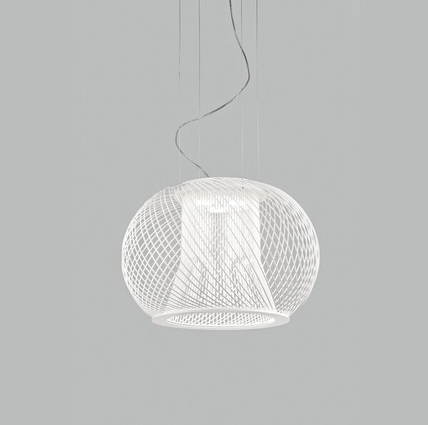 Metal lux 242.065.02 Impossible C, bílé drátěné svítidlo, 3x15W LED 2700K, prům.65cm
