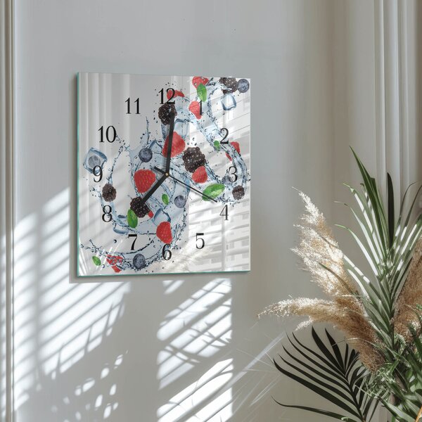 Skleněné hodiny na stěnu Ovocná zmrzlina zskc-30x30-00179768