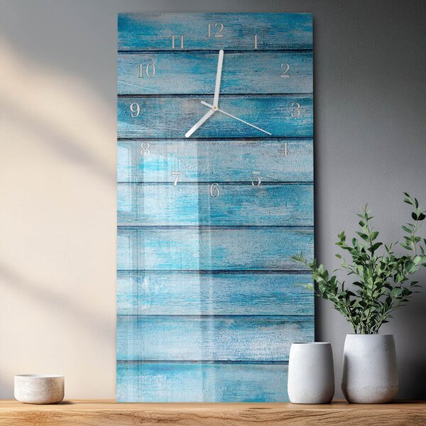 Skleněné hodiny vertikální Dřevo zsppb-30x60-00079278