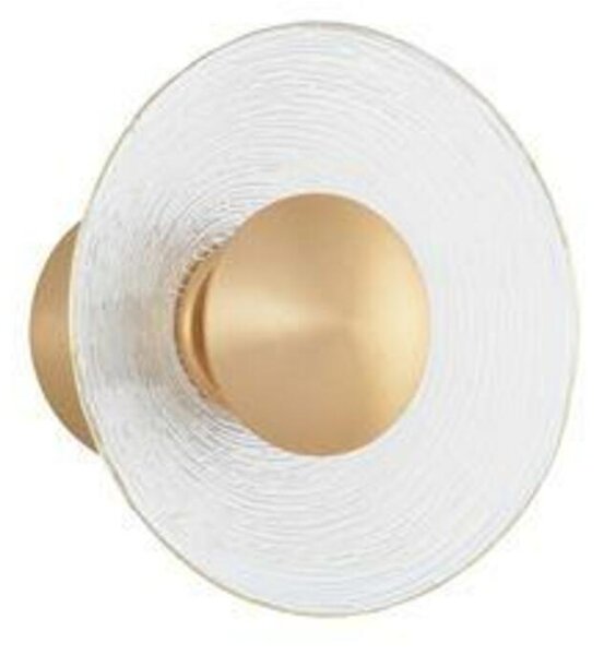 NOVA LUCE nástěnné svítidlo ESIL čiré sklo mosazný zlatý hliník LED 4W 230V 3000K IP20 9118514
