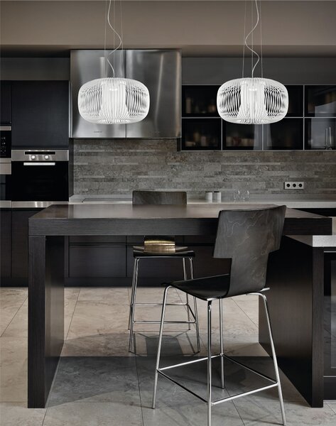 Metal lux 242.065.02 Impossible C, bílé drátěné svítidlo, 3x15W LED 2700K, prům.65cm