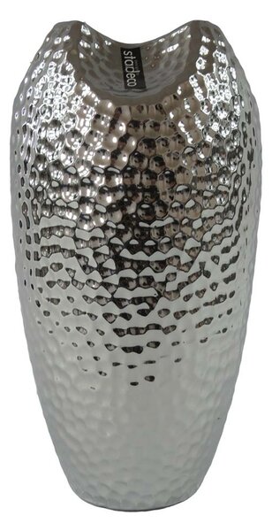 Keramická váza Silver dots stříbrná, 29 cm