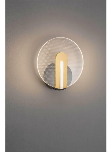 NOVA LUCE nástěnné svítidlo GENTI černý a zlatý hliník a akryl LED 1x7W 230V 3000K IP20 9545401