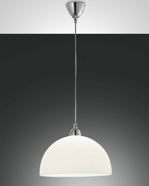 Fabas 2908-45-102 Nice 2908, závěsné svítidlo, 1x60W, kov, bílé stínítko o průměru 36cm