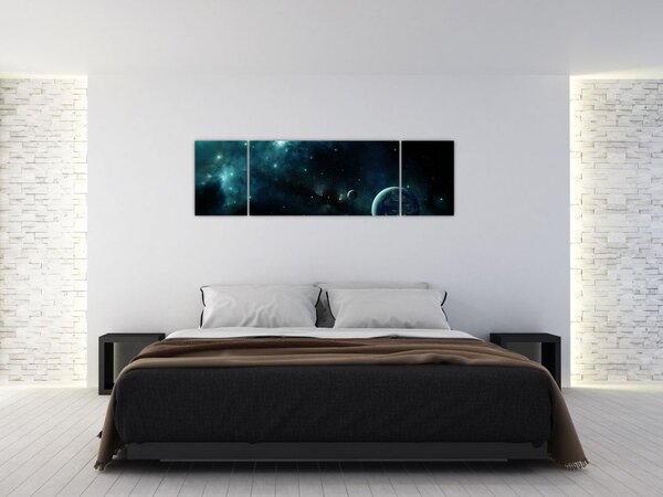 Obraz - Život ve vesmíru (170x50 cm)