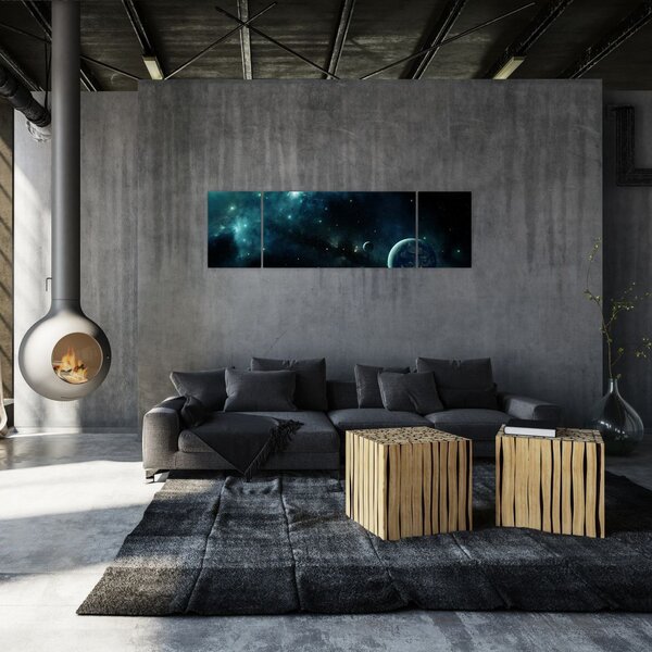 Obraz - Život ve vesmíru (170x50 cm)