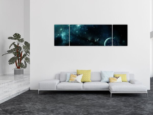 Obraz - Život ve vesmíru (170x50 cm)