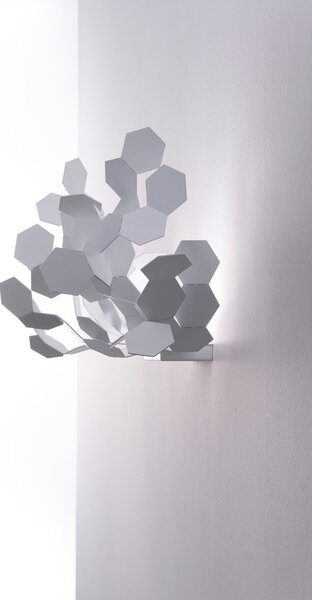 Zava Andromeda, bílé nástěnné designové svítidlo, 1x8W LED 3000K, šířka 50cm