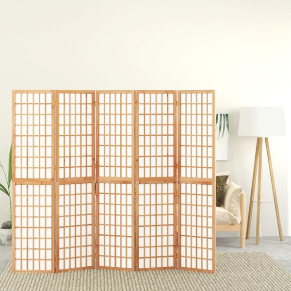 Skládací 5dílný paraván v japonském stylu 200 x 170 cm
