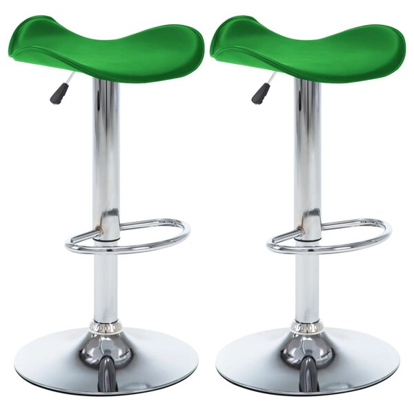 Barové stoličky Chaffey - umělá kůže - 2 ks | zelené