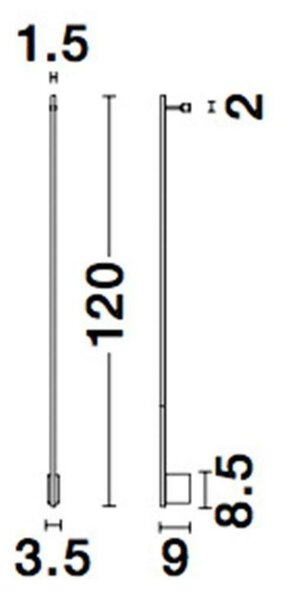 NOVA LUCE nástěnné svítidlo GROPIUS černý hliník LED 20W 230V 3000K IP20 9081150
