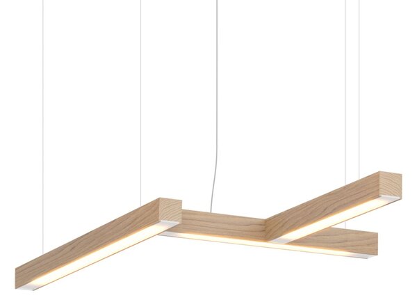 Závěsné světlo LED40 tvar 4, více variant - TUNTO Model: přírodní dub