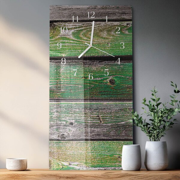 Skleněné hodiny vertikální Dřevěné desky zsppb-30x60-00080590