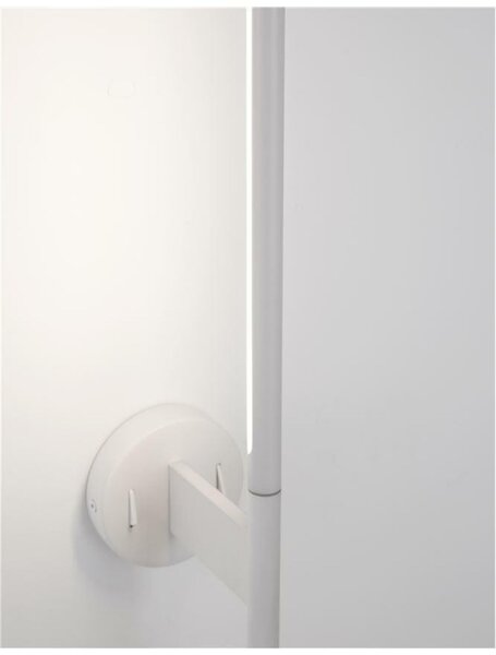 NOVA LUCE nástěnné svítidlo HANDY bílý hliník a akryl nastavitelné/rotační - vypínač na těle LED Samsung 230V 3000K osvětlení 6W čtecí lampička 3W IP20 9182811