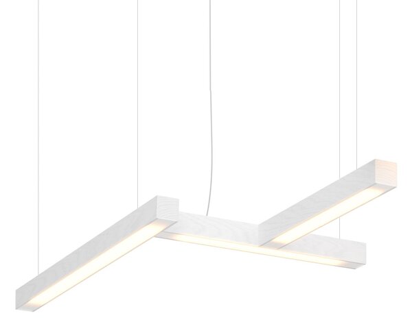 Závěsné světlo LED40 tvar 4, více variant - TUNTO Model: dub, bíle mořený