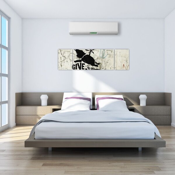 Obraz - Slon nad zemí (170x50 cm)