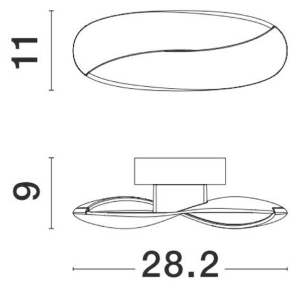 NOVA LUCE nástěnné svítidlo INFINITY saténový bílý kov LED 6W 230V 3000K IP20 9695229