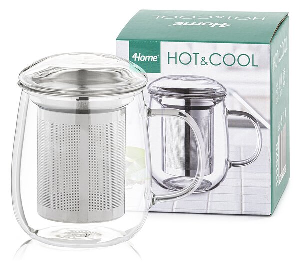 4Home Hrnek na čaj se sítkem Hot&Cool 450 ml