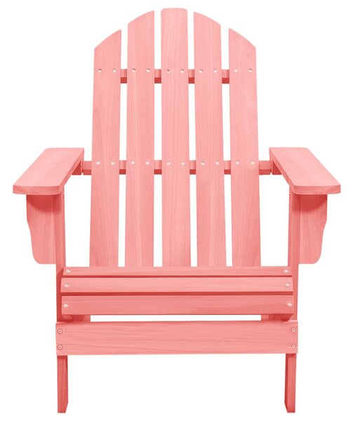 Zahradní židle Adirondack masivní jedlové dřevo růžová