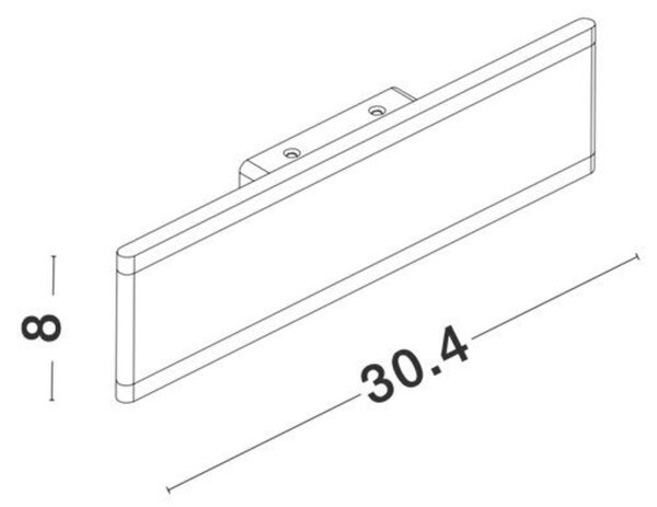 NOVA LUCE nástěnné svítidlo LINE bílý hliník a akryl LED 2x8W 230V 3000K IP20 9115908