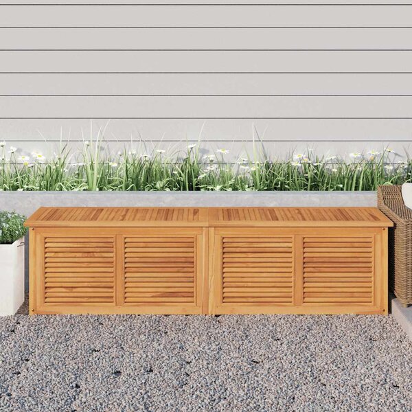 Zahradní úložný box s vložkou 200 x 50 x 55 cm masivní teak