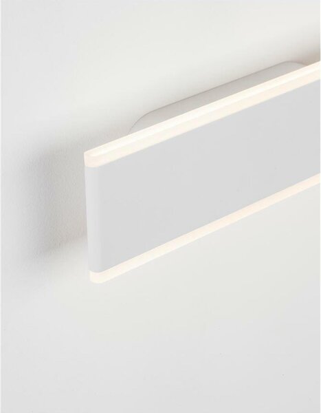 NOVA LUCE nástěnné svítidlo LINE bílý hliník a akryl LED 2x8W 230V 3000K IP20 9115908