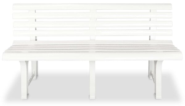 Zahradní lavice 145,5 cm plastová bílá