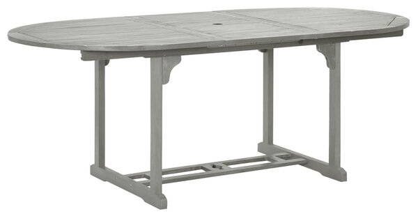Zahradní stůl šedý 200 x 100 x 75 cm masivní akáciové dřevo