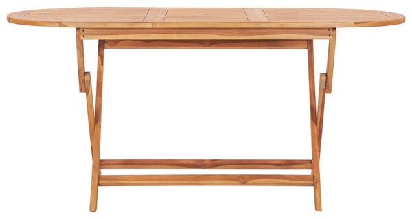 Skládací zahradní stůl 160 x 80 x 75 cm masivní teakové dřevo