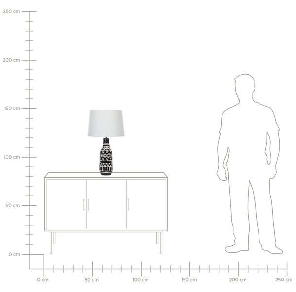 Stolní lampa SHEBELLE Keramika Černá