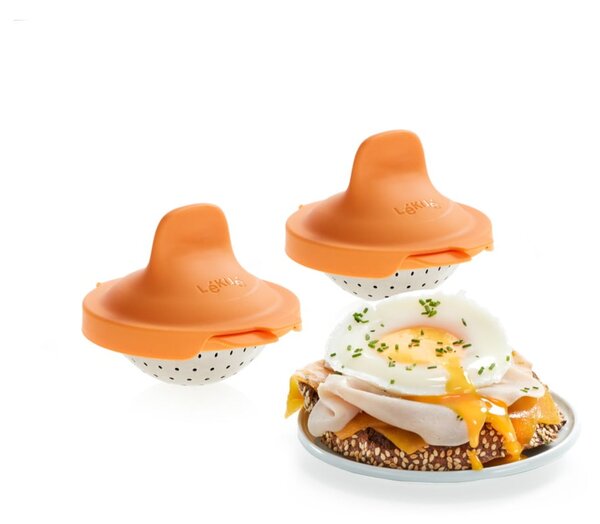 Silikonové formičky na ztracené vejce v sadě 2 ks Pouched egg cooker – Lékué