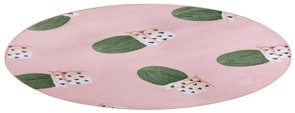 Dětský koberec ELDIVAN Růžová ø 120 cm