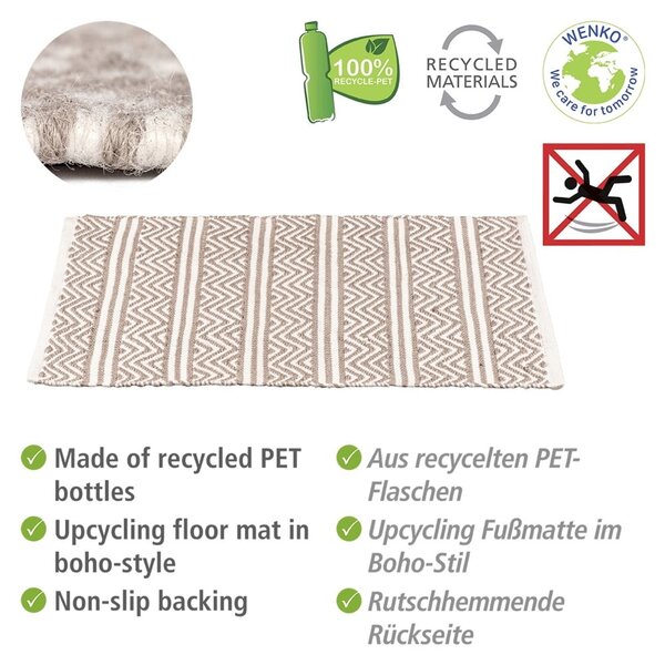 Béžová textilní koupelnová předložka 50x80 cm Shaki – Wenko