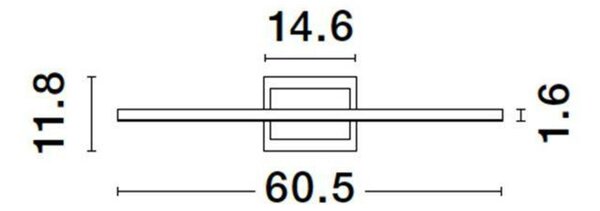 NOVA LUCE nástěnné svítidlo nad obrazy AZURE černý hliník a akryl LED 12.5W 230V 3000K IP20 9267018