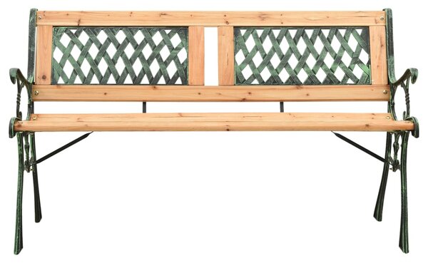 Zahradní lavice 122 cm litina a masivní jedlové dřevo