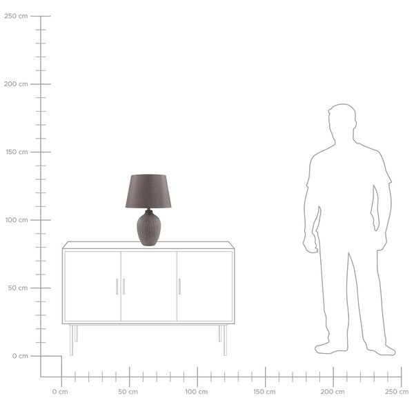 Stolní lampa FERGUS Keramika Hnědá