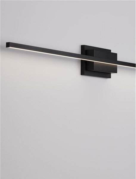NOVA LUCE nástěnné svítidlo nad obrazy AZURE černý hliník a akryl LED 28.5W 230V 3000K IP20 9267020