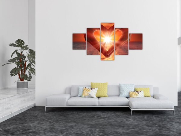 Obraz - Slunce v srdci (125x70 cm)