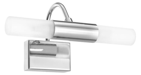 NOVA LUCE nástěnné svítidlo nad zrcadlo DRITTO opálové sklo chromovaný hliník G9 2x5W 230V IP44 bez žárovky 71606601