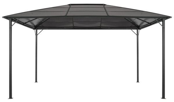 Altán se střechou hliník 4 x 3 x 2,6 m černý