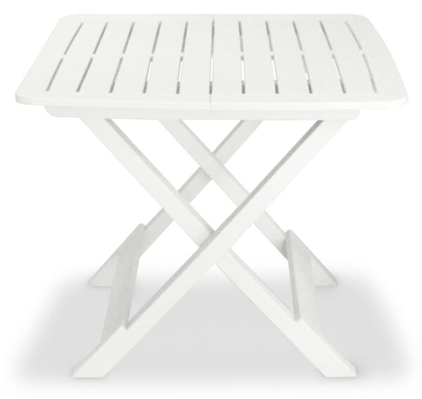 3dílný skládací bistro set plastový bílý