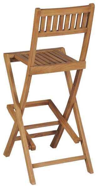 Skládací zahradní barové stoličky 2 ks masivní teak