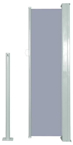 Zatahovací boční markýza / zástěna 120 x 300 cm šedá