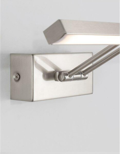 NOVA LUCE nástěnné svítidlo nad obrazy MARNELL kov barvy nikl a akryl LED 12W 230V 3000K IP20 9117302