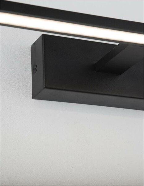 NOVA LUCE nástěnné svítidlo nad zrcadlo MONDRIAN černý hliník a akryl LED 12W 220-240V 3000K IP44 9053122